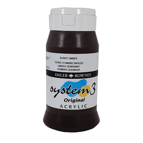 Akrylfärg System3 500 ml Burnt Umber 223
