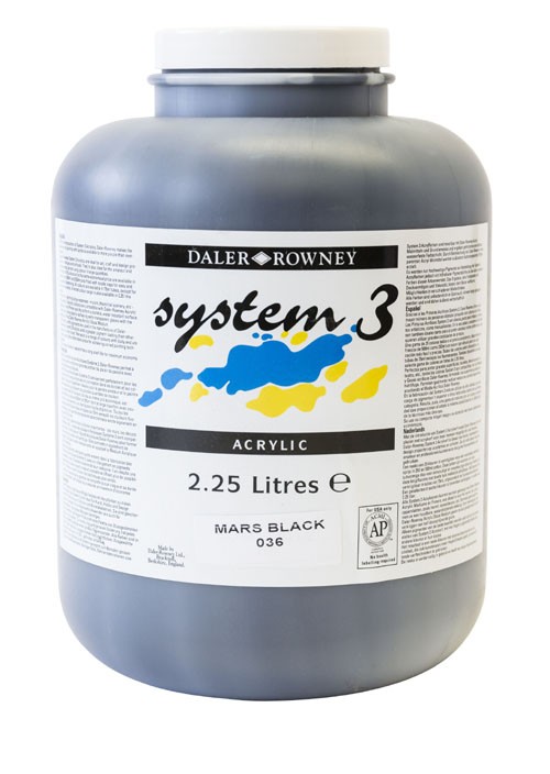 Akrylfärg System3 2,25L Mars Black 036