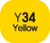 Touch Twin BRUSH Marker Yellow Y34