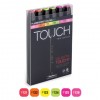 Touch Twin Marker 6 Set [Fluorescent Color]