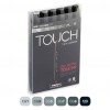 Touch Twin Marker 6 Set [Grey Color]