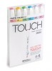 Touch Twin 6 BRUSH Marker Set Pastel Colors