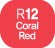 Touch Twin BRUSH Marker Coral Red R12