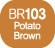 Touch Twin BRUSH Marker Potato Brown BR103