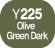 Touch Twin BRUSH Marker Olive Green Dark Y225