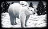 Skrapkonst mini Silver Isbjörn, utgår 5st kvar i lager