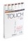 Touch Twin 6 BRUSH Marker Set Wood Colors